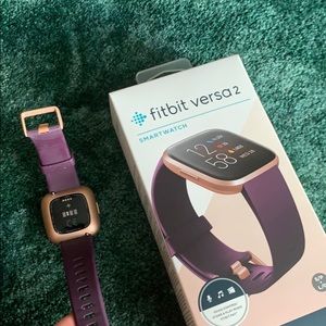 fitbit versa rose gold purple